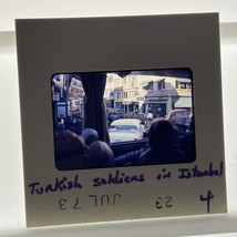 35mm Slide Istanbul Street Scene Turkish Soldiers 1973 - $156.94 MXN
