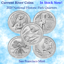 2020-S America The Beautiful - National Parks Five Coin Set BU Mint State - $10.04