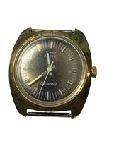 Vintage Timex Electric Dynabeat Date Watch Mens Gold Tone 34mm - $64.13