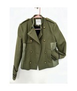 NWOT Zara Trafaluc Combined Army Jacket Military Green Coat Women&#39;s Smal... - €53,83 EUR