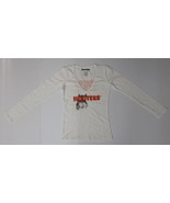 HOOTERS MAKE YOU HAPPY! WAITRESS WHITE LYCRA (S) SMALL LONG SLEEVE UNIFO... - $39.99