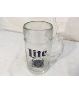 Vintage MILLER BEER 8&quot; X 3&quot; Heavy Glass Beer Alcohol Frozen Chilled Mug - $640.05 MXN