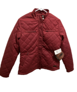 Outback Trading Co Womens M Jacket Red Berry Stormy Oilskin Plaid Lined ... - $216.21 CAD
