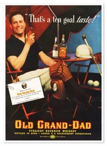 Print Ad Old Grand-Dad Bourbon Whiskey Polo Player 1937 Full-Page Advertisement - £9.68 GBP