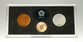 1970 Japan World Exposition EXPO 70&#39; 3 piece Medal Set By The Japanese Mint - £629.11 GBP