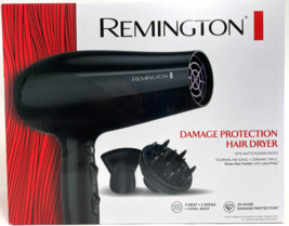 Remington - D3193 - High Speed Hair Dryer with Diffuser - Black - £35.14 GBP