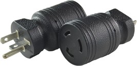 Conntek 30114 Locking Adapter 20 Amp 125 Volt Male Plug To 20 Amp, 20R , Black - £31.65 GBP