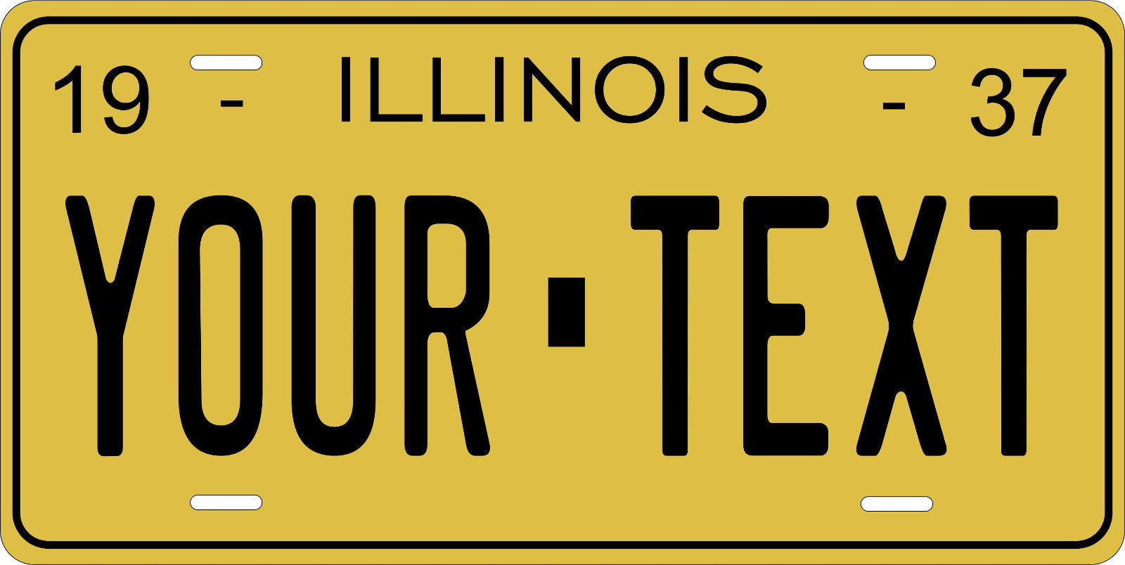 Illinois 1937 License Plate Personalized Custom Car Auto Bike Motorcycle Moped - $10.99 - $18.22