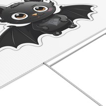 Humorous Black Cartoon Bat Lawn Sign | Durable 22 in x 15 in | Easy to M... - £38.08 GBP