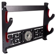 Sword Holder Wall Mount Samurai Sword Rack Katana Wakizashi Display Stan... - £29.81 GBP