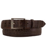Mens Western Dress Belt Brown Real Crocodile Skin Leather Thin Casual Si... - $1,876.89 MXN