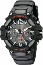 Casio - MCW100H-1AV - Men&#39;s Quartz Chronograph Black Resin 49.5mm Watch  - £43.61 GBP