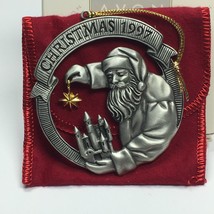 Vintage 1997 Avon Pewter Santa Claus Christmas Ornament - £15.13 GBP