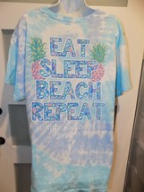 Simply Southern &quot;EAT, SLEEP, BEACH, REPEAT TIE DYE MULTICOLOR SS T-Shirt... - €8,56 EUR