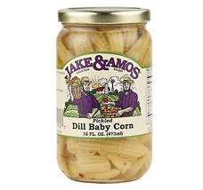Jake &amp; Amos Pickled Dill Baby Corn, 3-Pack 16 oz. Jars - £27.98 GBP