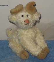 1993 Ty Attic Treasure Mountain Goat RAMSEY Jointed Plush Toy Burgundy - $9.65