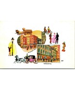 Artist View Berghoff Restaurant Chicago Illinois IL UNP 1960s Chrome Pos... - $53.56 MXN