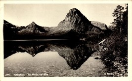 Real Photo POSTCARD- REFLECTION- Two Medicine Lake, Glacier Park, Mt BK62 - £4.74 GBP