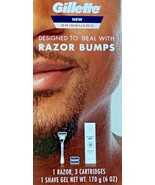 Gillette Mens SkinGuard Razor Bumps: Razor, 3 Cartridges, Shave Gel 5pc ... - $12.19