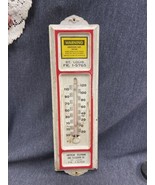 Antique Original Telephone &amp; Telegraph Company Tin Metal Thermometer 16”... - £46.19 GBP