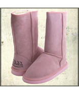Von Dutch High 11&quot; Tall Suede Sherpa Lined Womens Winter Boots Pink SIZE... - £61.11 GBP