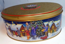 Werther&#39;s Original Candy Tin empty container  Christmas eve family snow ... - $24.25