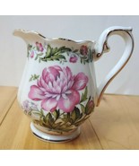Vintage Royal Albert Creamer Cotswold Bone China England Pink Floral Gol... - $41.01 CAD