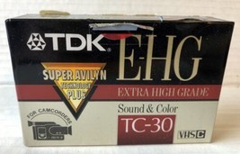 Tdk E-HG TC-30 Extra High Grade VHS-C Camcorder Tape Sealed New - £8.89 GBP