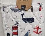 Tapestry Jumbo Pot Holder(8x8&quot;)NAUTICAL,LIGHTHOUSE,BOATS,WHALE,ANCHOR,Ma... - £5.42 GBP