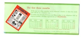Telephony Replica Magazine Advertising Calendar Blotter 1929 - $17.82