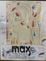 PETER MAX Signed Gallery Exhibit Poster, signed and dedicated - £653.11 GBP