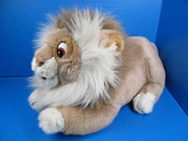 Vintage A&amp;A Plush LION 15in Brown Laying Plush Fuzzy Mane 1992 - $18.70