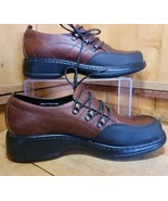 DANSKO Janika Leather Oxford Women 8M Brown Leather Lace Up Chunky Platf... - $56.77