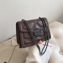 Rivet Chain Brand Designer PU Leather Crossbody Bags For Women New Simple Fashio - £35.66 GBP