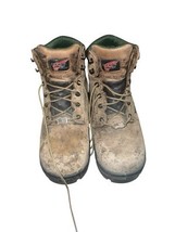 Red Wing King Toe Boots Men&#39;s Sz 8.5 Brown Steel Toe Waterproof Work 224... - $27.00
