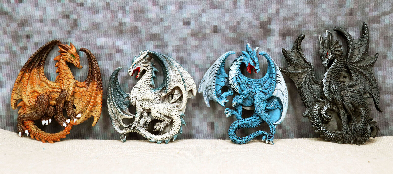 Ruth Thompson Set of 4 Legendary Eclipse Dragon Refrigerator Magnets Fig... - $17.99