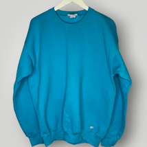 Vintage 1990s Lee Sweatshirt Crewneck Pullover Blue Turquoise XL LS Top G - £42.54 GBP