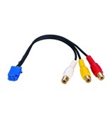 Audio Video Cable For Toyota 6Pin Connector To 3 Rca Female 25Cm - £24.98 GBP