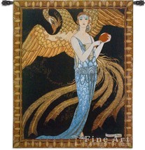 43x53 SORTILEGES Woman Phoenix Bird Tapestry Wall Hanging - $178.20
