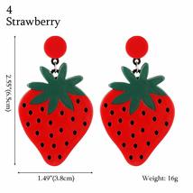 1Pair Gift Strawberry Summer Fashion Dangle Fruit Earrings Ear Stud Cherry(1 Dai - £7.22 GBP+