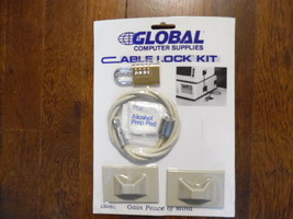 Global Computer Supplies Cable Lock Kit Model (C8248) *NEW SEALED* NOS - $20.00