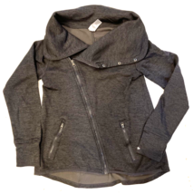 c9 champion zip jacket womens small full yoga fitted gray asymmetrical wrap gym - £16.97 GBP