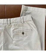 Brooks Brothers Gray Pleated Chino Business Casual Pants 35x28 - $24.48