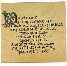 PSX Old Irish Blessing Rubber Stamp K-2483 May the Road Rise Up to Meet You 1999 - £22.86 GBP