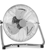Mollie 16.5&quot; High Velocity Floor Fan, 3 Speed Tilt-Able Aluminum Polishe... - $79.15