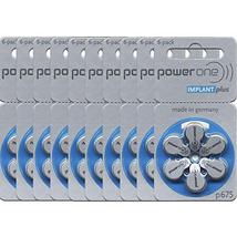 60 Powerone Mercury Free Hearing Aid Batteries Size: 675P Cochlear Implant by Po - £27.23 GBP