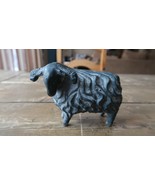 Antique Cast Lead Sheep Ram Figure Paperweight 4.5&quot; - £58.66 GBP