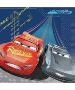 Disney Cars 3 Lunch Dinner Napkins Birthday Party Tableware Disposable 1... - $69.69 MXN
