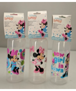 Pack of 3 Disney Minnie Mouse Baby Bottles 9 oz. Medium Flow Silicone Ni... - $15.11 CAD