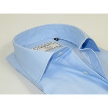 Men's Dress Shirt Charles TYRWHITT Turkey 100% Cotton CHT-17 Blue Pique image 2
